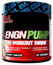 EVL Evlution Pre Workout ENGN PUMP New Sealed Cherry Limeade 30 Serv. Ex 02/2026