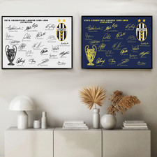 JUVENTUS 1996 CAMPIONE D’EUROPA CHAMPIONS LEAGUE autografo stampa grafica VIALLI