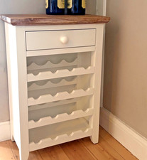 Rustic-chic Wine Rack with Solid Acacia Top (16 Bottles)