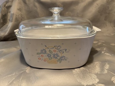 Vintage CorningWare Country Festival 5L Casserole Pyroceram w/ Pyrex Lid