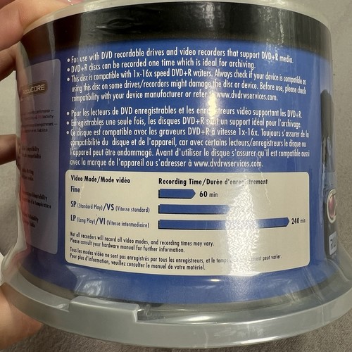 50 Pack Genuine SONY DVD+R Discs 75DPR47LS4 NEW Sealed 4.7 GB 120 Minute 1x-16x - Picture 5 of 5