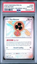 Pokemon PSA 10 Fan Rotom 085 Master Ball Reverse Holo Prismatic Evolutions 2025