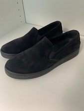 PRADA Sport Linea Women  s Suede Leather Slip-On Sneakers - Black- Size 37 US 7