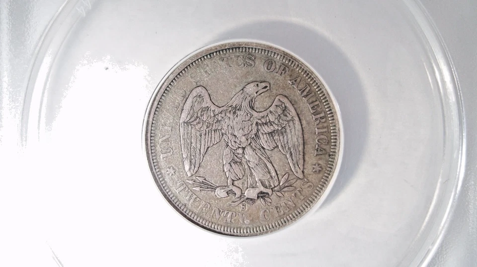 1875-S 20c Twenty Cent Piece ANACS VF20. Check pictures. Verify on anacs site. - Image 2 of 4