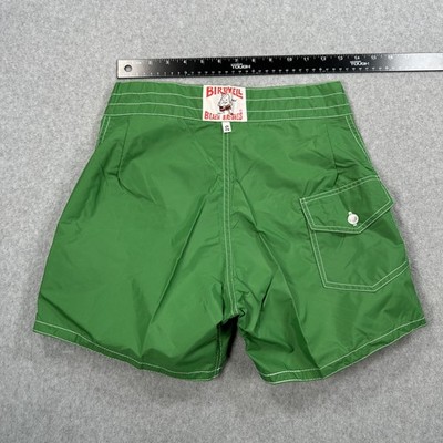 Birdwell Beach Britches Shorts Mens 29 Green Board Shorts Surf