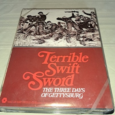 SPI TERRIBLE SWIFT SWORD THE THREE DAYS OF GETTYSBURG Game, 1976, Punched