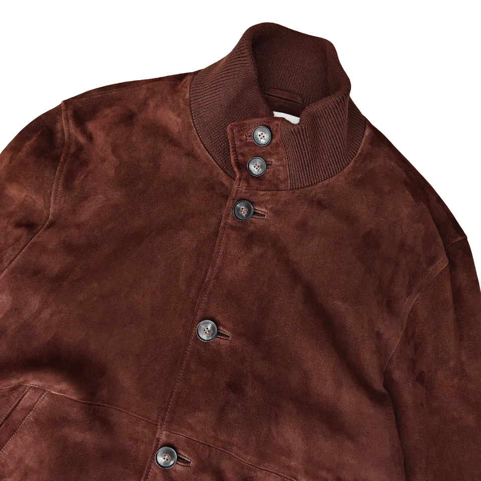 Reiss Suede Harrington Jacket Espresso Brown - Large - Image 2 of 4
