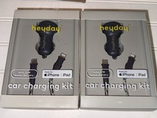 Lot Of 2 - HEYDAY CAR CHARGING KIT - FAST 20W-PD CHARGE - USB C