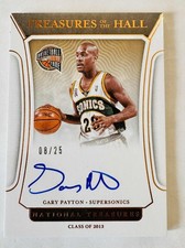Gary Payton 2021-22 Panini National Treasures Hall of Fame Autograph Auto /25