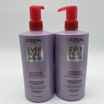 2pk  L'Oreal Ever Pure Color Care Moisture Shampoo Rosemary 23 fl oz Pump
