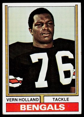 Vern Holland, 1974 Topps, #486, Cincinnati Bengals,