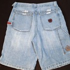 JNCO Jeans Men’s Light Wash Blue Denim Shorts Distressed Embroidered 12" — photo 6