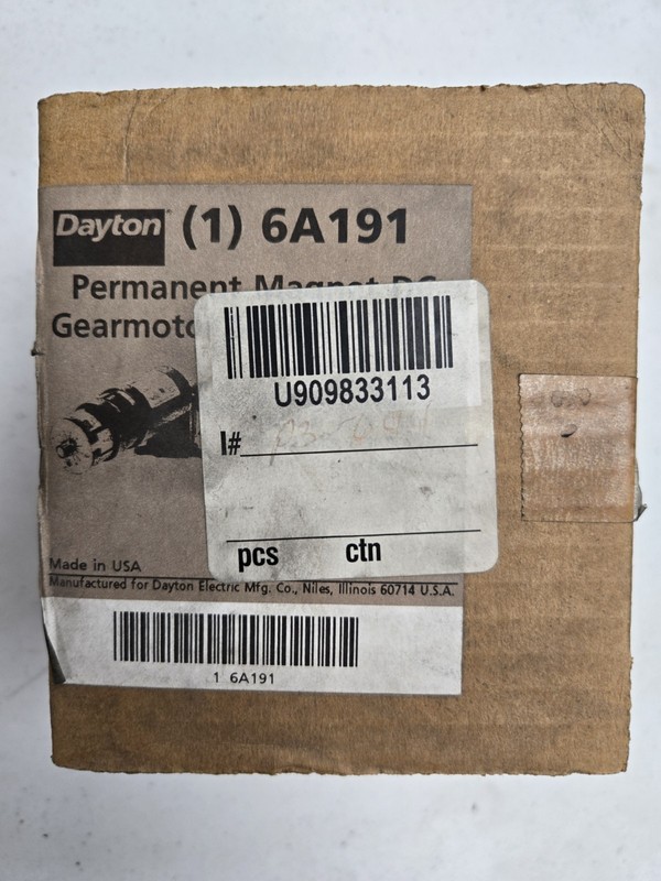 6A191 Dayton Speed Control Gearmotor 