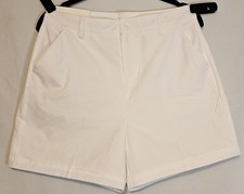 NWT Walter Hagen Women Golf Clubhouse Traditional White Seersucker Shorts Size 4