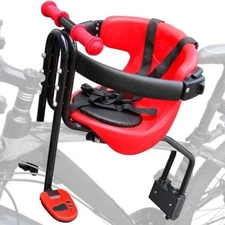 Front Mounted Child Bike Seat with Handrail Kids Seat Bicycle Detachable Armrest