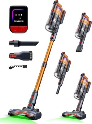 Trucozie T553 Cordless Vacuum Cleaner - Golden 60KPa Suction 70 Min Runtime NEW