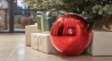 Giant Red Christmas Bauble  40cm Shatterproof Tree Ornament Indoor Festive Deco
