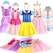 Princess Dress Up for Girls, Role Play Kids Dress up Clothes Gift Set Princes...