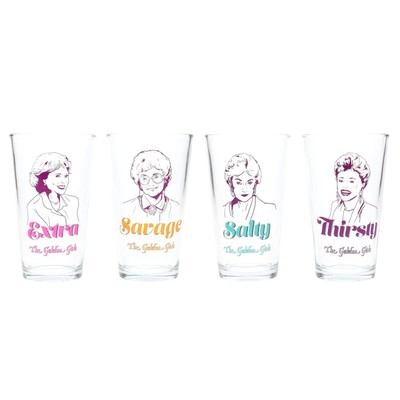 The Golden Girls Persönlichkeiten 16-Unzen Pint Gläser | Set Von 4