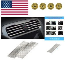 20PCS Car Air Conditioner , Auto Air Vent Outlet Chrome DIY Trim Strips, Wate...
