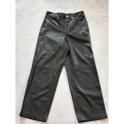 BlankNyc The Baxter High-Rise Wide Leg Black Faux Leather Pants Size 28 EUC