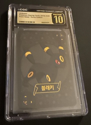CGC 10 UMBREON Pristine Pokemon Playing Cards Korean Point Salad-Eevee Edition