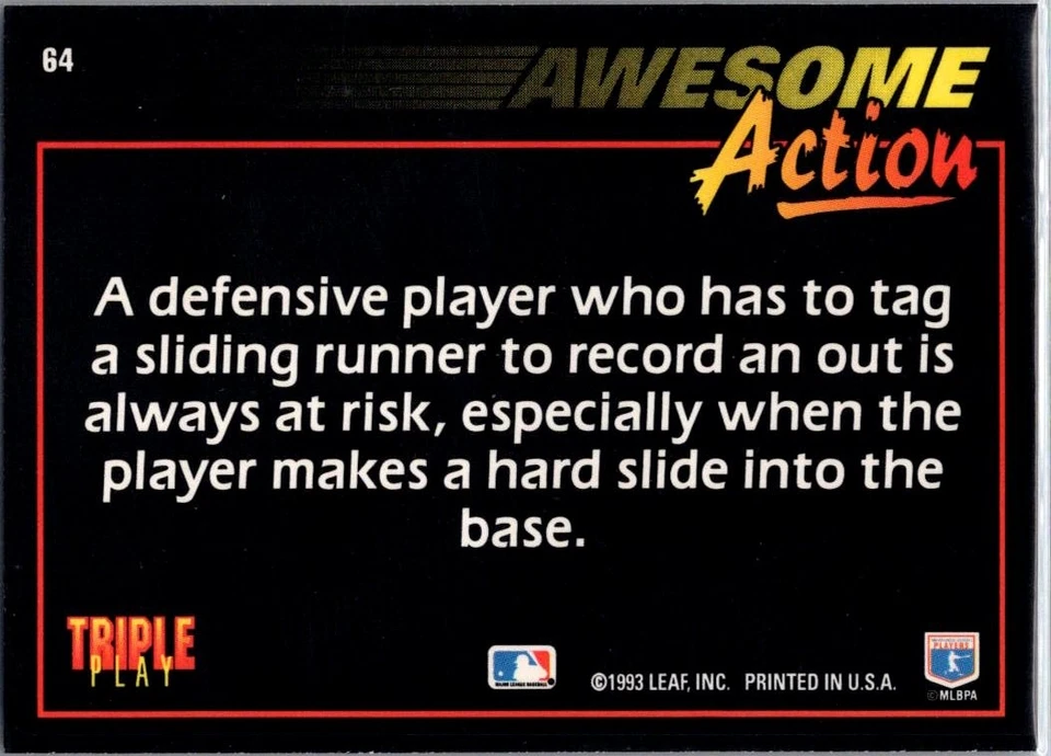 1993 Triple Play George Brett #64 Kansas City Royals - Image 2 of 2