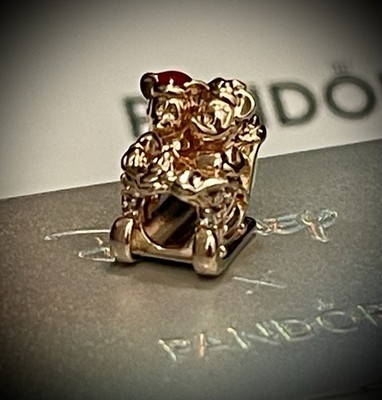 PANDORA Mickey & Minnie Disney Parks Sleigh Rose Gold Plated Charm