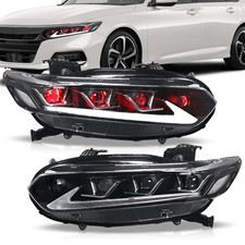 Led Projector Headlights For 2018-23 Honda Accord 10th Gen Wstart-up Animation