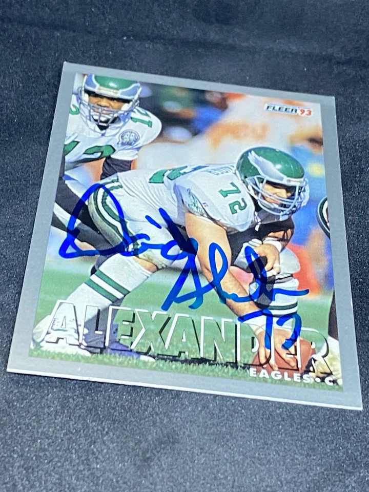 David Alexander 1993 Fleer #272 Philadelphia Eagles Auto Autographed Signed Card - Image 2 of 3
