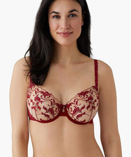 Wacoal Women's Dramatic Interlude Embroidered Unlined Underwire Bra Sz 34D 8981