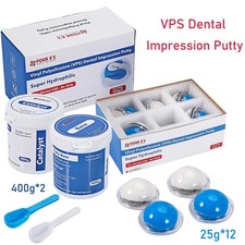 Dental Putty Fast Set PVS VPS Dental Impression Material 25g/400g Base&25g/400g