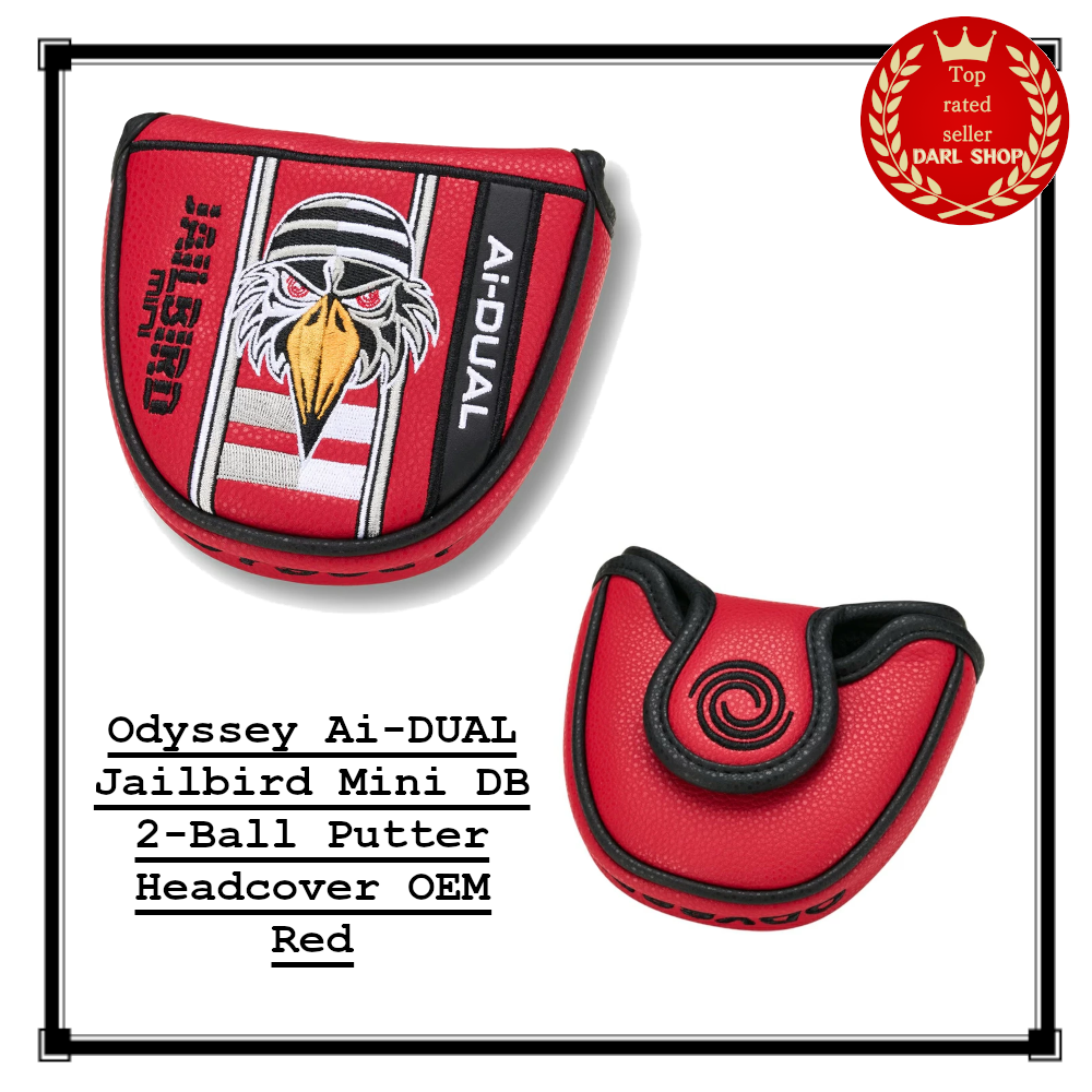Odyssey Ai-DUAL Jailbird Mini DB 2-Ball Putter Headcover OEM Red