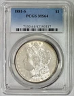 1881-S Morgan Silver Dollar, PCGS MS-64
