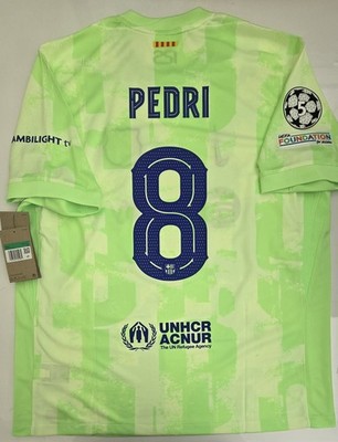 2024/25 Nike Barcelona #8 PEDRI UCL Stadium Third Soccer Jersey