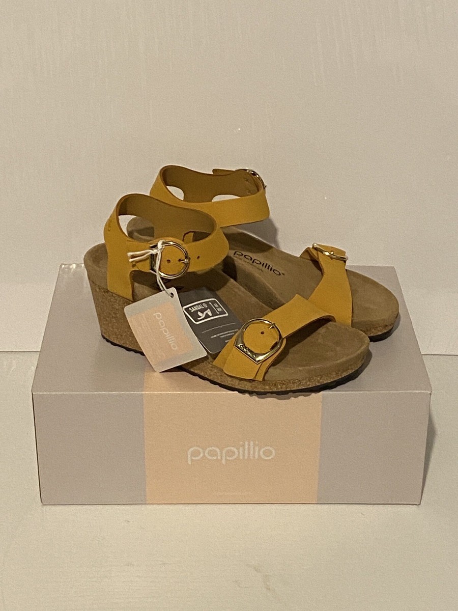 Papillio Birkenstock Soley Ring Buckle Leather Wedge Sandals