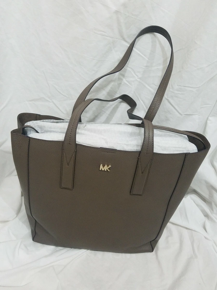 New Michael Kors Mushroom Tote with Gold Pleated MK Logo