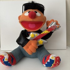 VTG Ernie Rock Roll Tyco Sesame Street Plush Doll Sings Play Guitar Works
