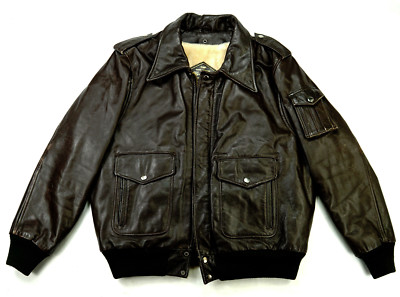 FLYING ACE G-1 Vintage Piloten Flieger Aviator Bomber Lederjacke 52 L