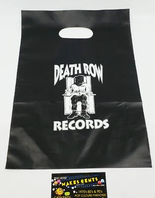 1990's Death Row Records Logo Promotional Black Plastic Bag Vintage Knight - Image 1 of 3