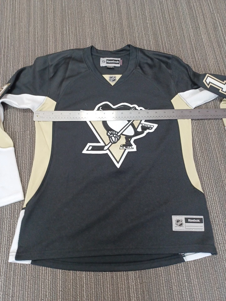 Camiseta deportiva Pittsburgh Penguins NHL Reebok Edge 2.0 para mujer pequeña señora Staal 11 negra Foto 3 de 4