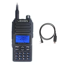 LEIXEN UV-25D 20W Dual Band 136-174&400-480MHz Ham Radios Walkie Talkie + Cable