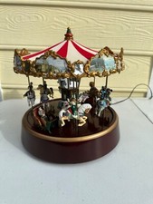 Vintage Grand Carousel Musical Merry Go Round Lit Mr. Christmas 30 Song