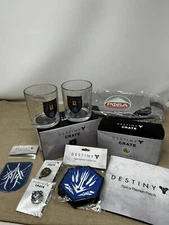 Destiny Crate Europa & Earth Bundle Lot Pins Cups No Time To Explain Replica
