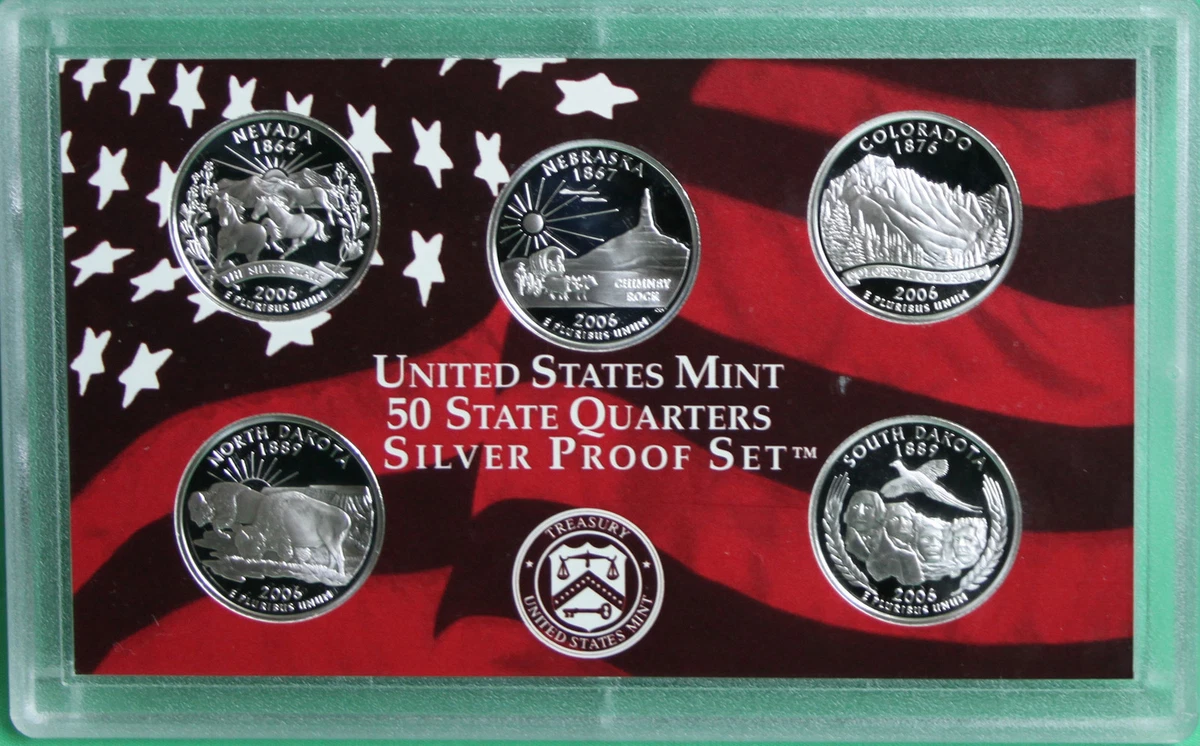 Silver Proof 50 State Set US State Quarters (1999-2008) for sale
