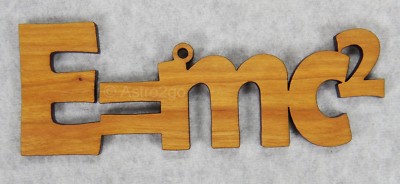 E=MC2-Einstein Physics Relativity Mass Energy Science Nestled Pine wood ornament