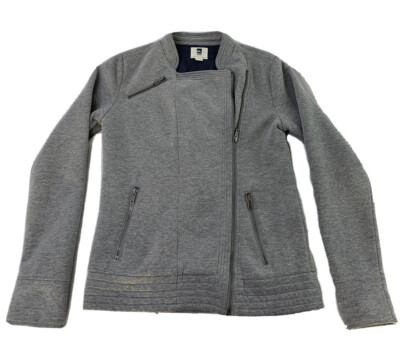 Quiksilver Long Sleeve Full Zip Short Jacket Heather Gray Womens Small