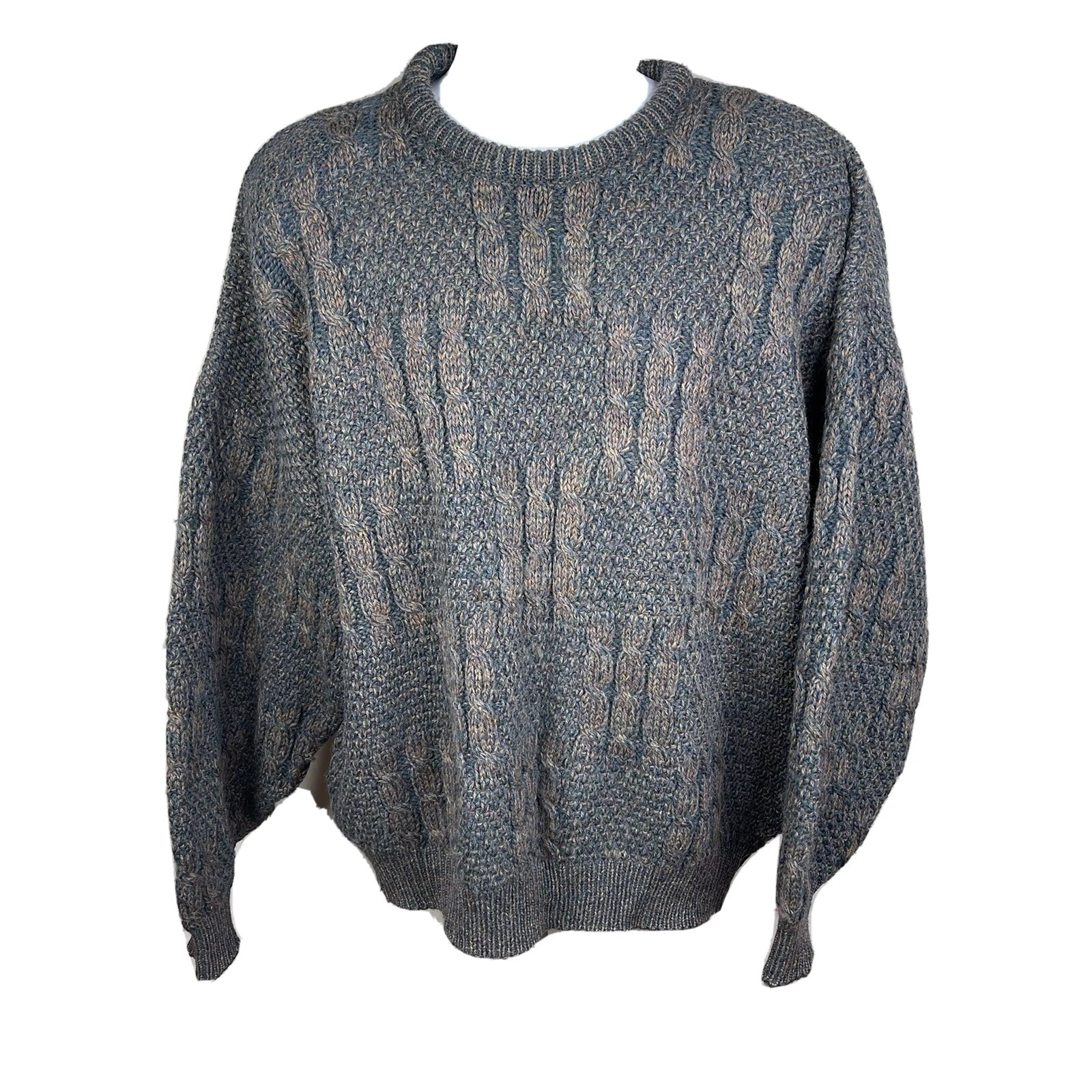 Mens Harbour Club Sweater Vintage made in Ireland Pure Wool Size XL chunky 1990