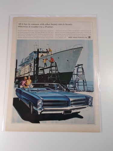 Pontiac Print Ad Original Vtg 1966 Bonneville Convertible Premium Saltines - Picture 10 of 11