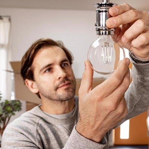 Feit White Filament G16.5 E12 Filament LED Bulb Soft White 60W 2-ct (2-Pack) - Picture 6 of 8